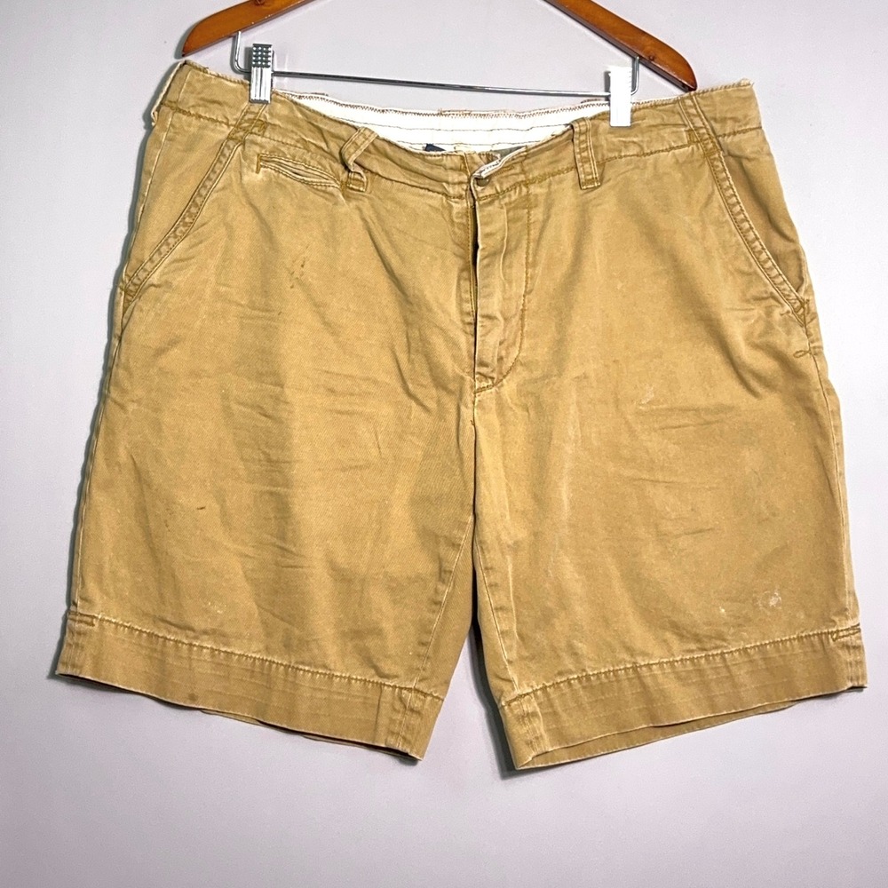 Polo‎ Ralph Lauren Pants Mens Size 38 Distressed Chino Cotton Twill Tan Khaki